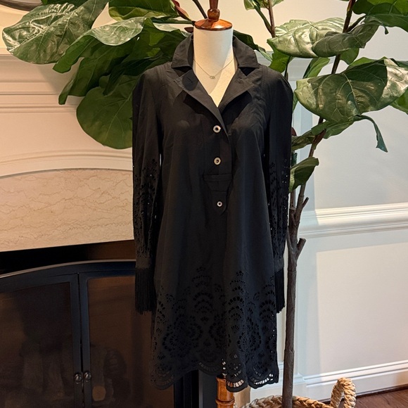 Gucci Dresses & Skirts - Gucci Shirt Dress w Eyelet Lace Details